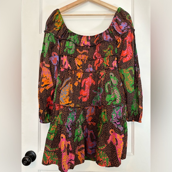 FARM Rio Wild Leopards Black Midi Dress - Picture 16 of 16